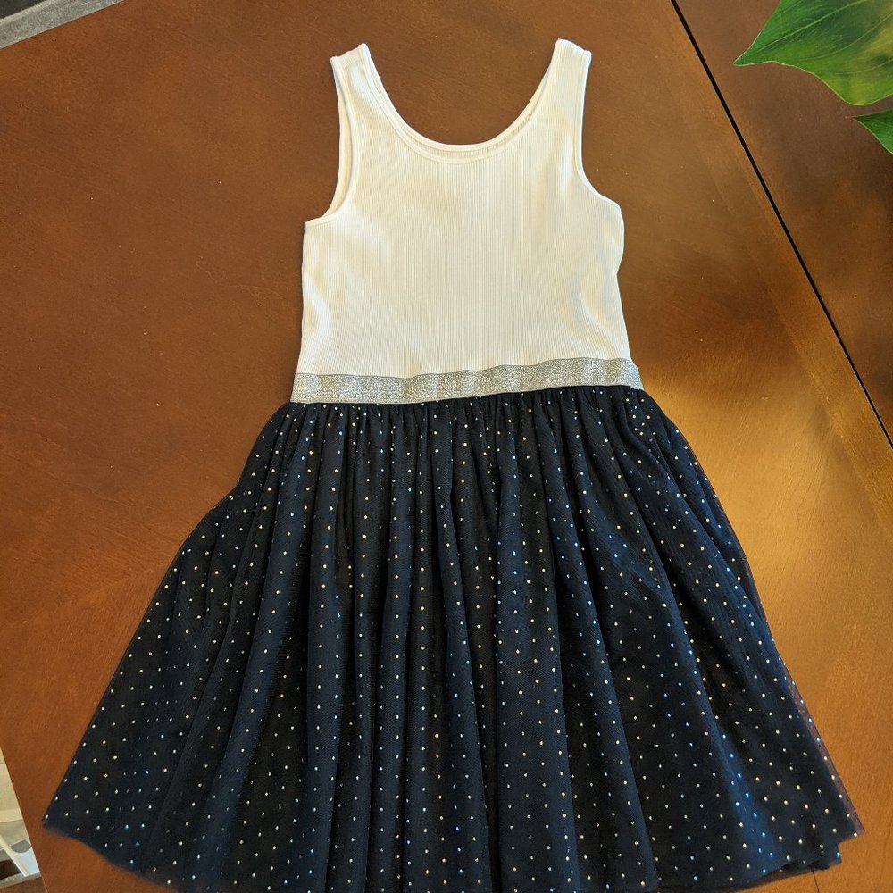 Gap Kids Girl's Dress Size L (10) Navy & White